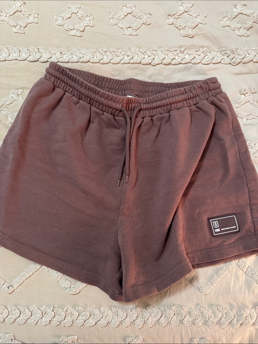 brown sweat shorts